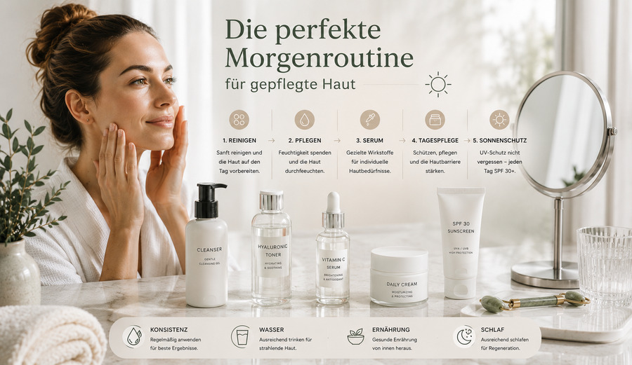 Die perfekte Morgenroutine für gepflegte Haut